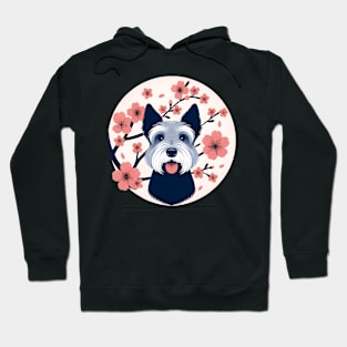 Cesky Terrier Celebrates Spring with Cherry Blossoms Hoodie